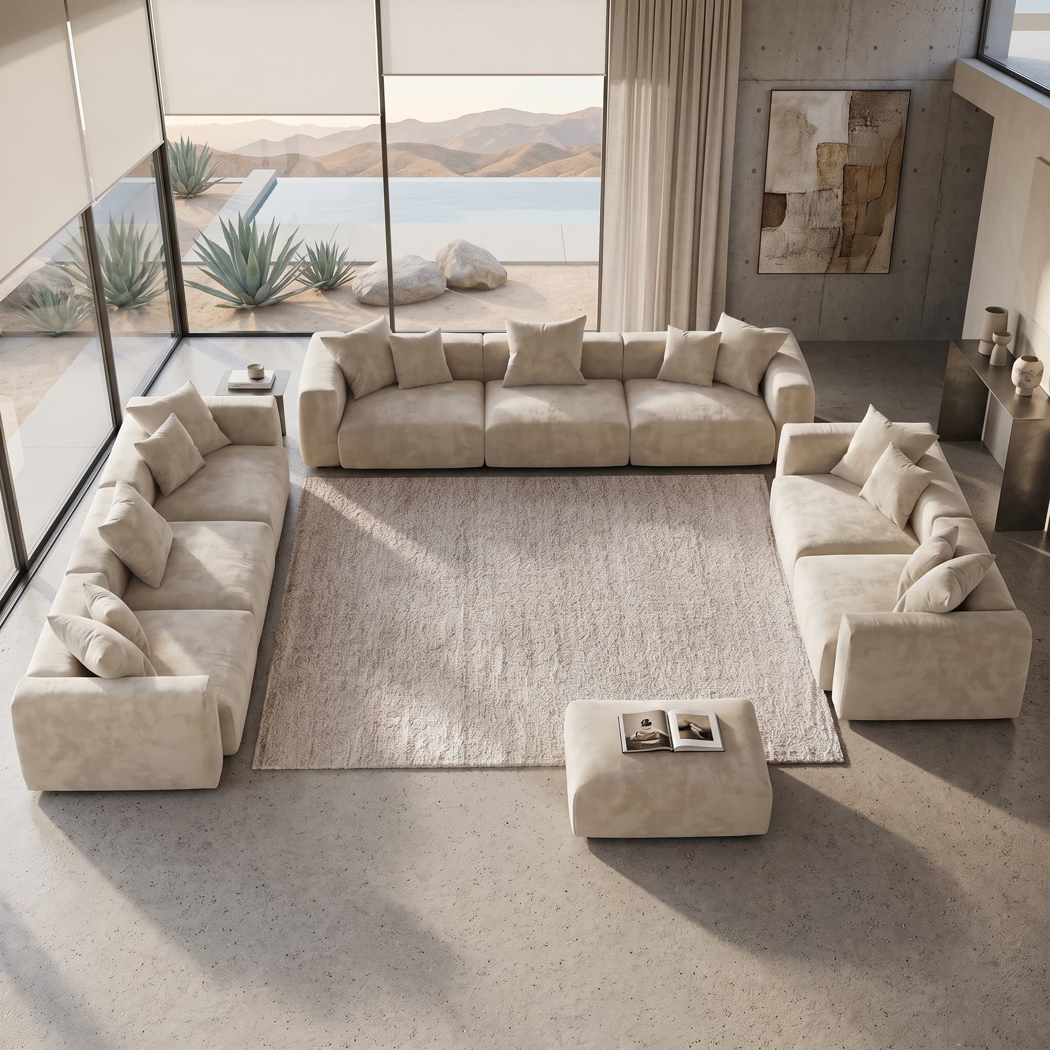 Luxury 4-Piece Sectional Sofa Set